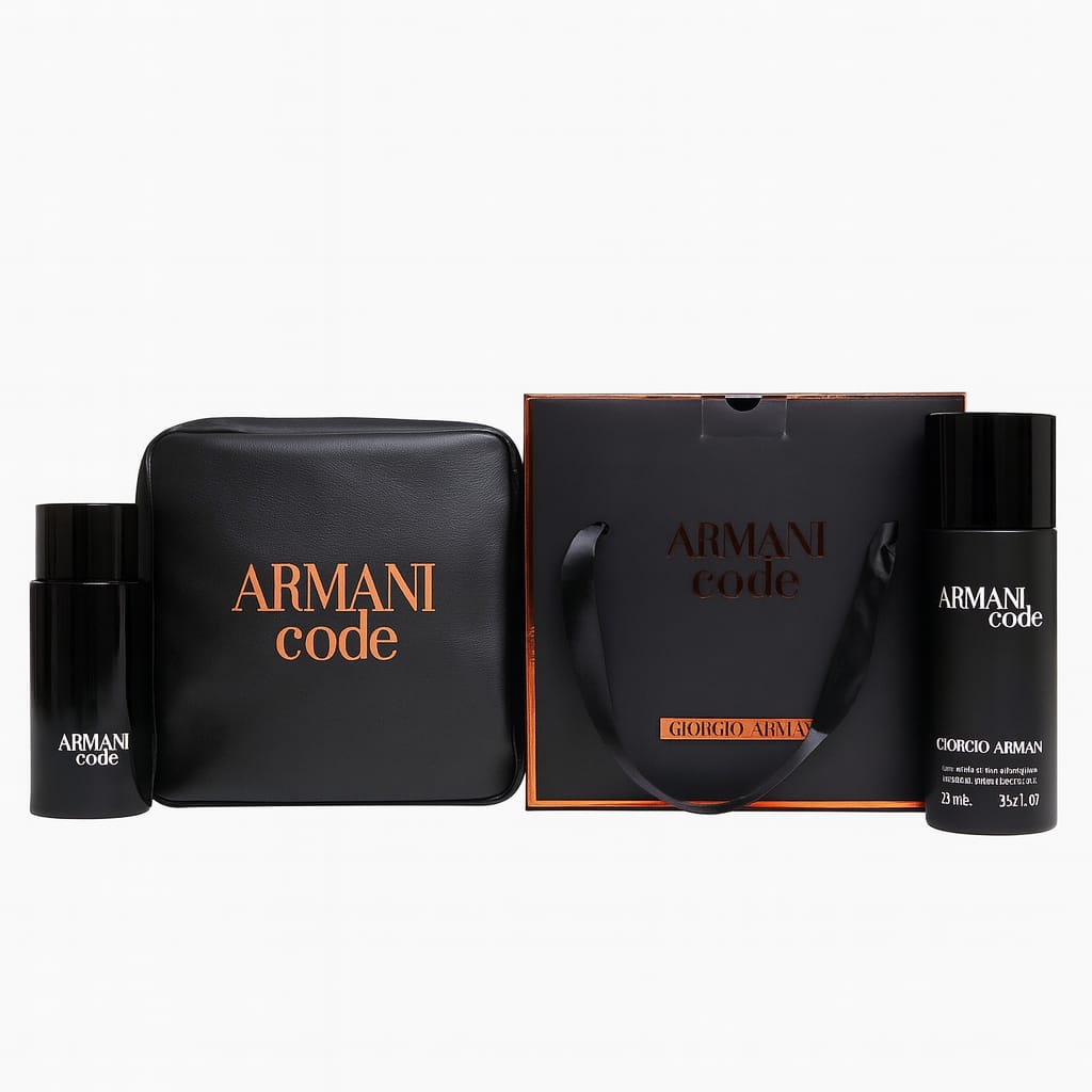 Set Cadou Code pentru Bărbați - Parfum și Deodorant Spray + Husă Elegantă